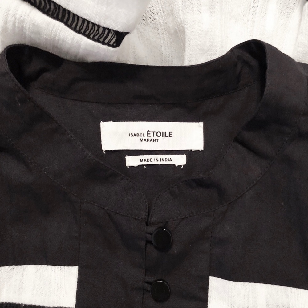 Isabel Marant Etoile Black & White Ransom Ecru Top - Picture 4 of 7